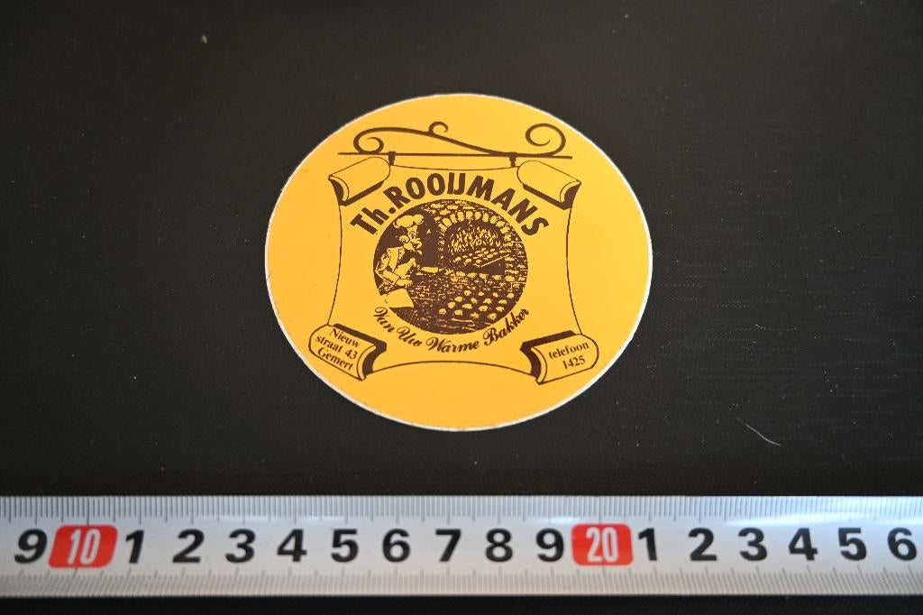 sticker Gemert Th. ROOIJMANS Uw Warme Bakker Nieuwstraat 43, Ophalen, Zo goed als nieuw, Sticker