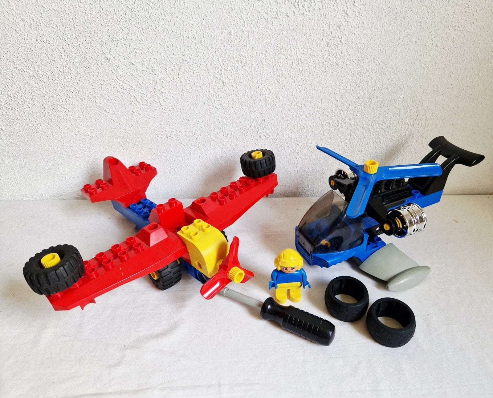 duplo toolo 2917 + 2909 helikopter en vliegtuig, Kinderen en Baby's, Ophalen of Verzenden, Gebruikt, Duplo