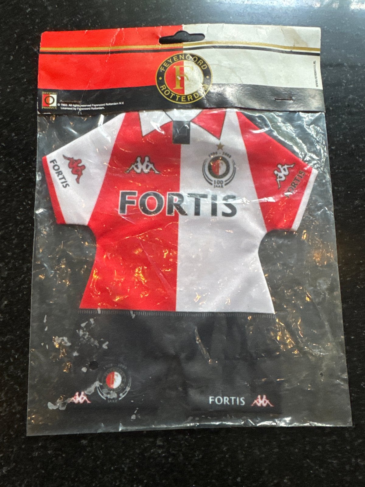 Feyenoord mini shirtje - Fortis - 100 jaar, Verzamelen, Ophalen of Verzenden, Nieuw, Feyenoord, Shirt