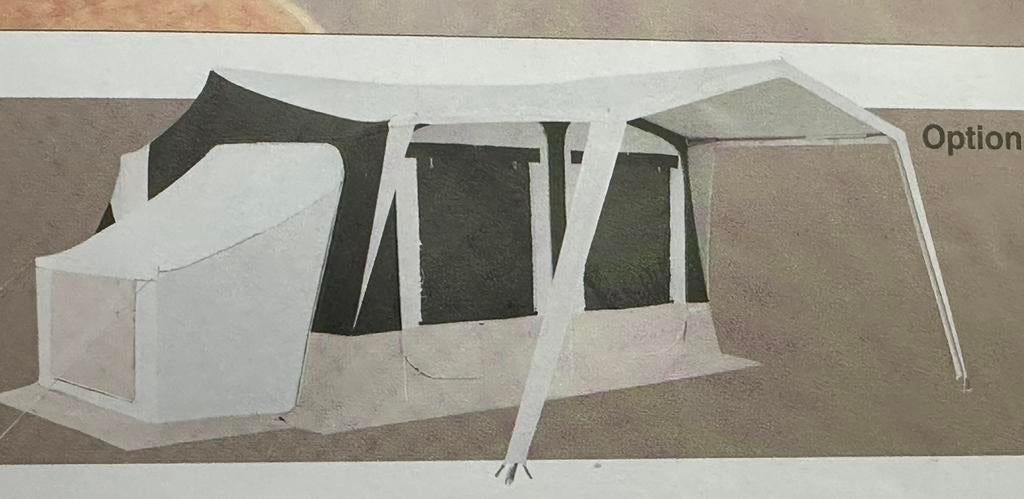 Trigano vouwwagen te koop, 6 persoons, Caravans en Kamperen, Ophalen, Trigano, Beige, Aanwezig