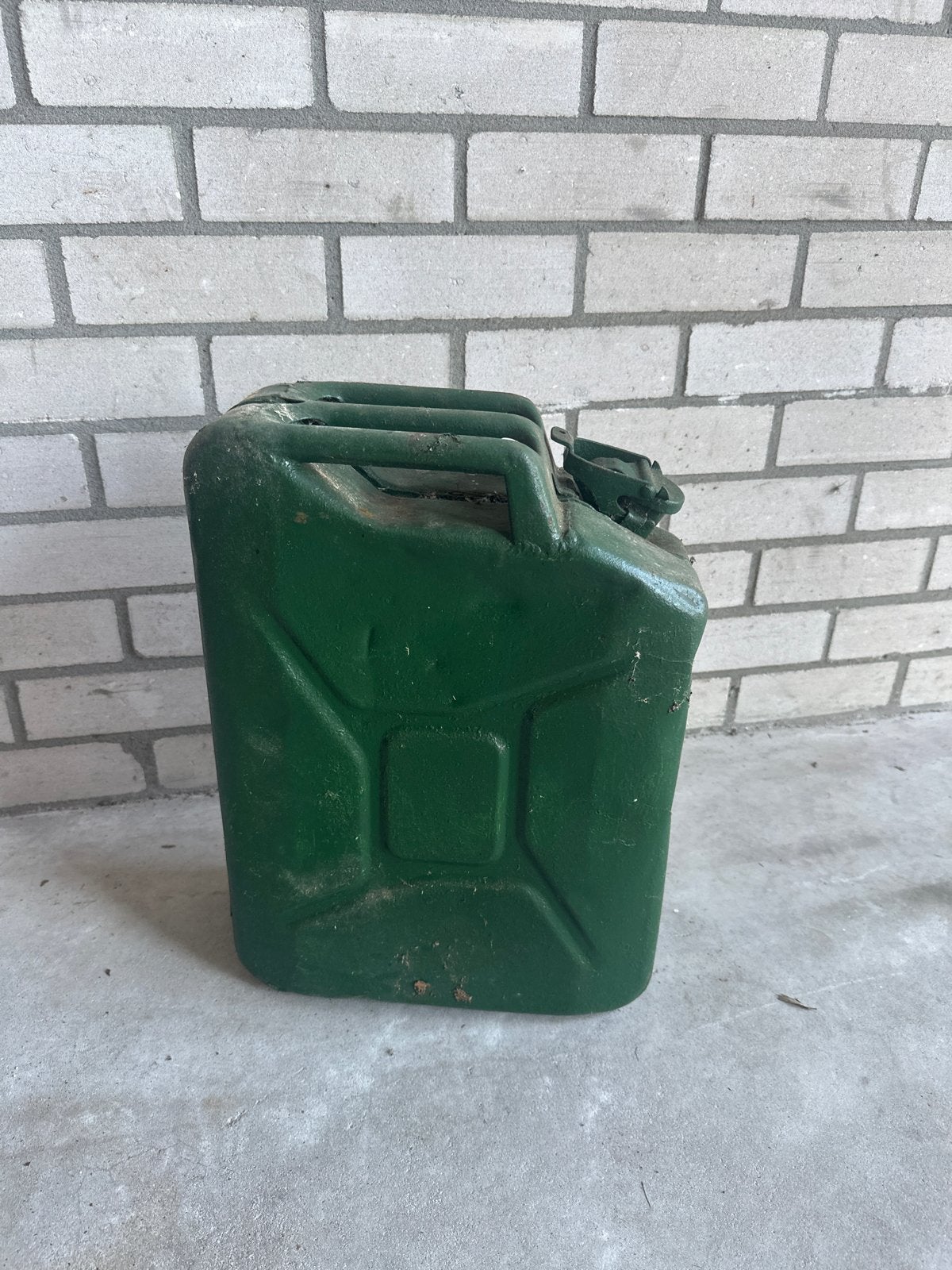 Metalen jerrycan 20 liter - Groen, Ophalen