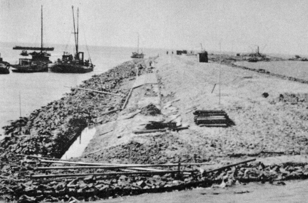 969020 Zuiderzeewerken Dijkaanleg Nieuwe Polder onbeschreven, Ophalen of Verzenden, 1940 tot 1960, Ongelopen, Flevoland