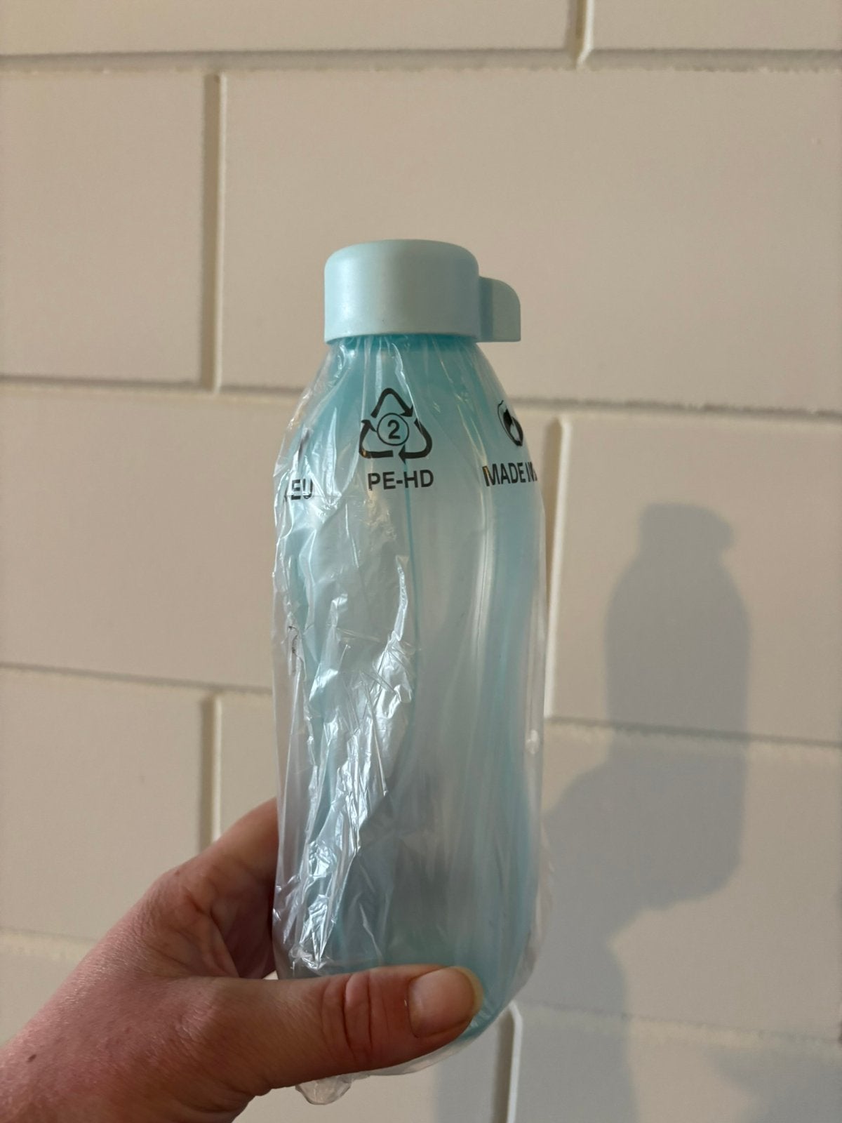 Tupperware ecofles 500 ml, Ophalen of Verzenden, Nieuw, Blauw, Beker of Kan