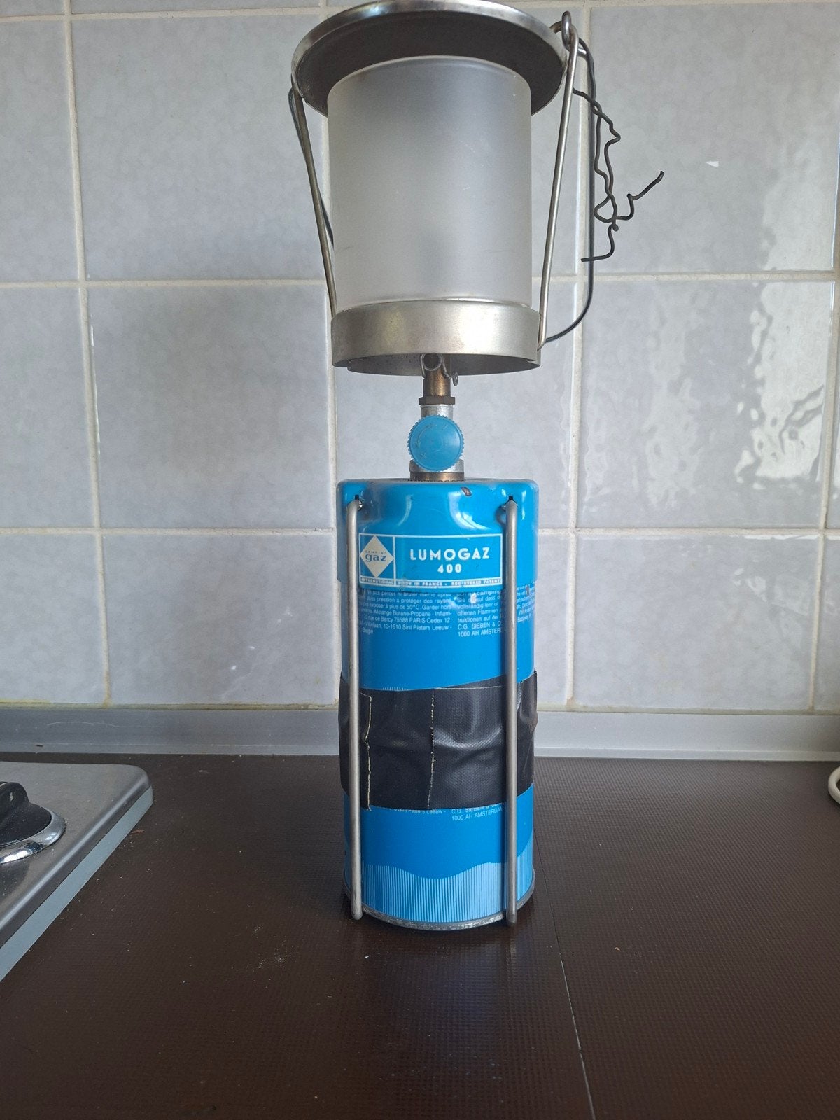 Gaslamp voor op de camping - Lumogaz 400, Caravans en Kamperen, Kampeeraccessoires, Ophalen