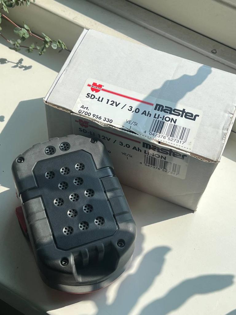 Wurth SD-LI 12V / 3Ah Li-Ion Accu - Nieuw in doos, Ophalen of Verzenden, Nieuw