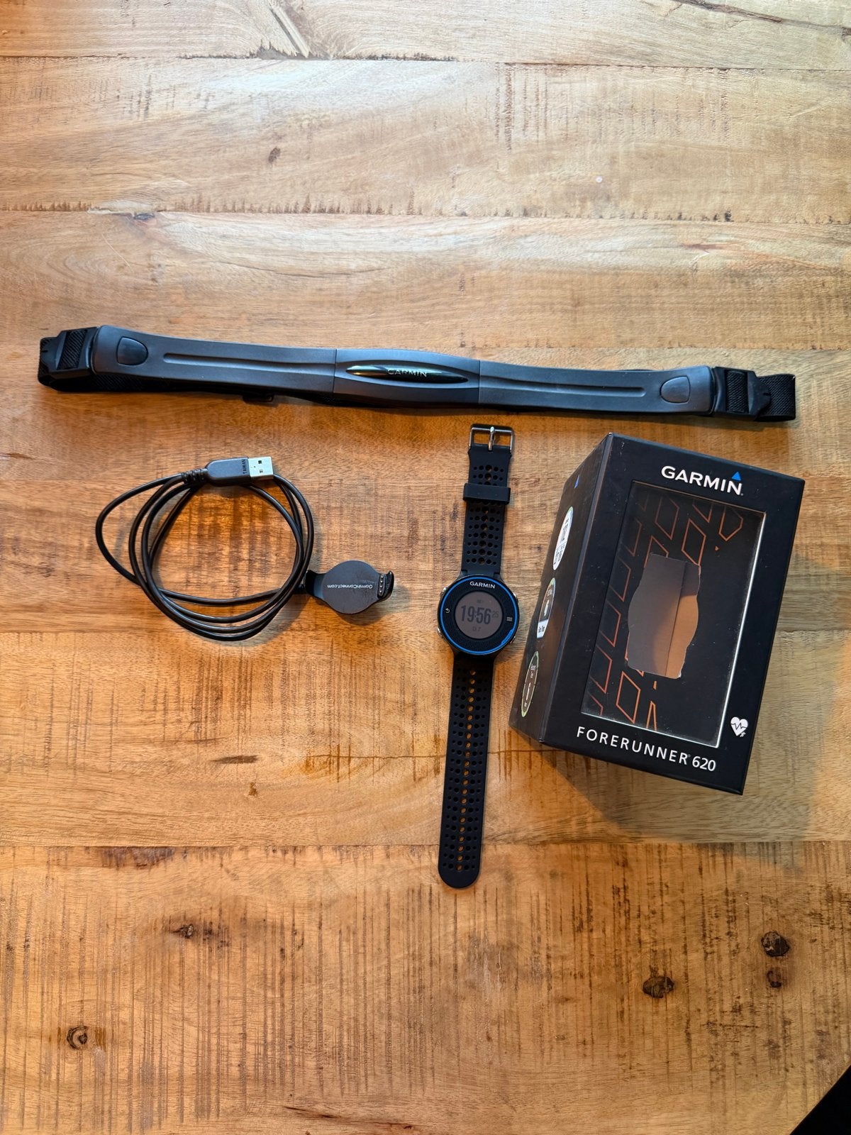 Garmin Forerunner 620 met hartslagband, Zwart, Ophalen of Verzenden, Waterdicht, Android