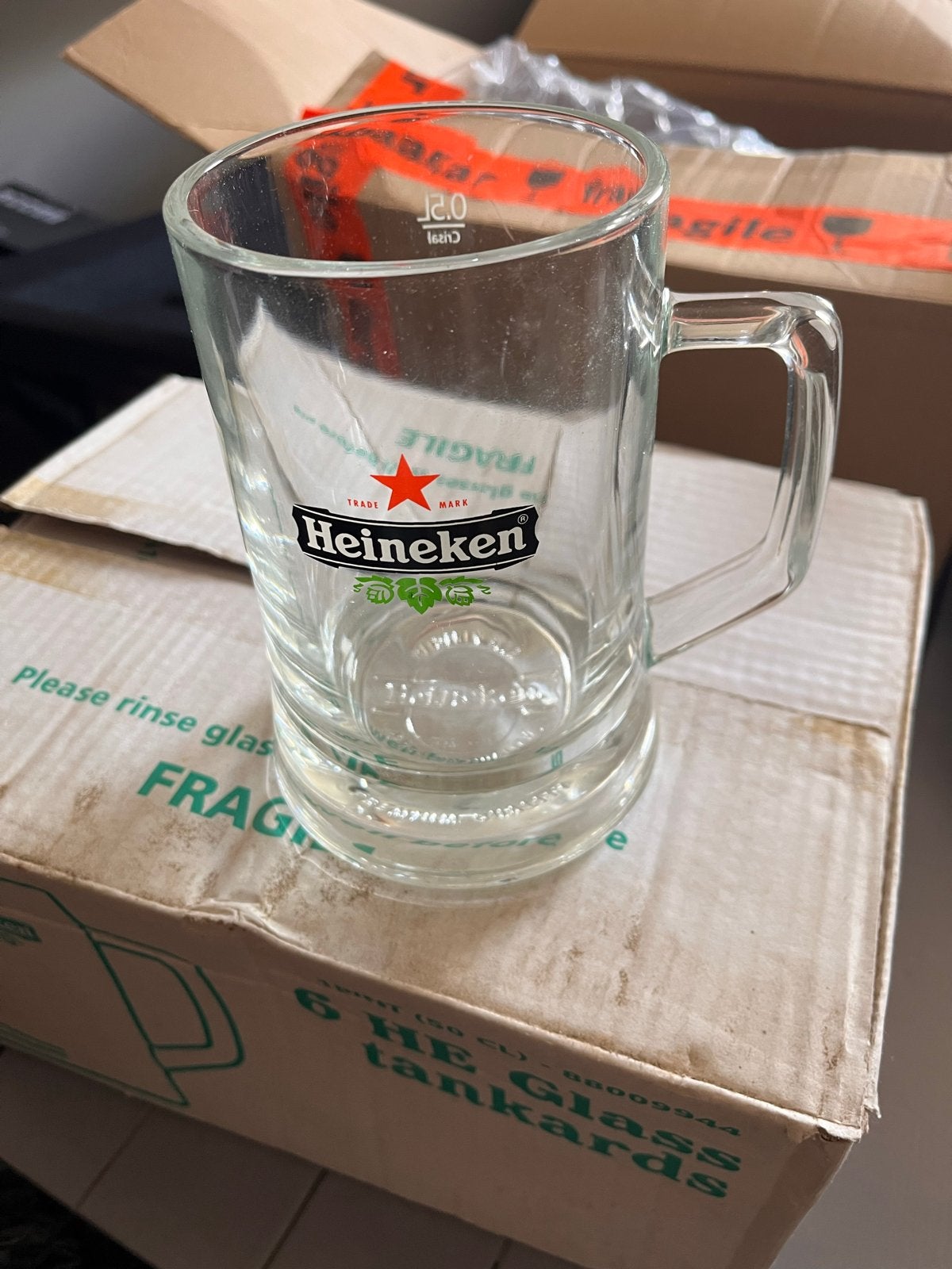 Heineken Bierpul 1/2 Liter - Nieuw in Doos, Verzamelen, Biermerken, Ophalen of Verzenden, Nieuw, Pul(len), Heineken