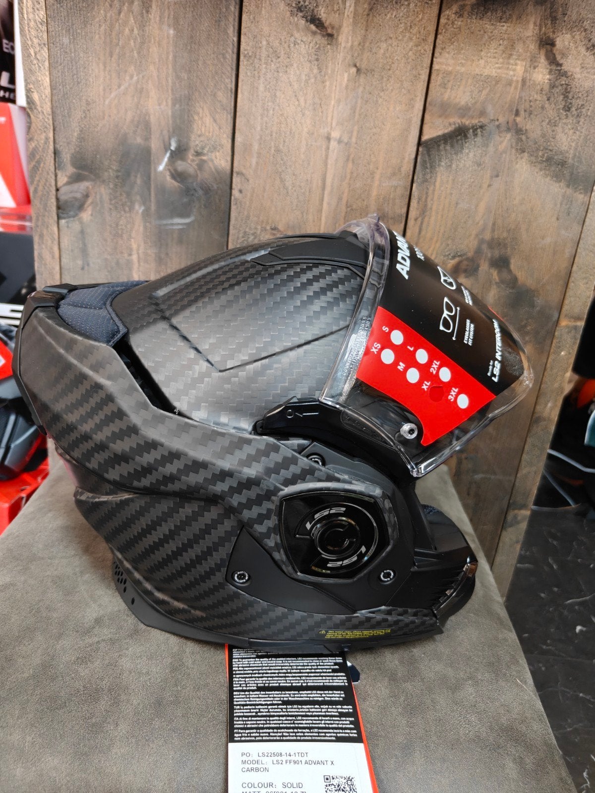 LS2 Flipover Helm XL motor, scooter, bromfiets, Systeemhelm, XL, Kinderen, Ophalen of Verzenden