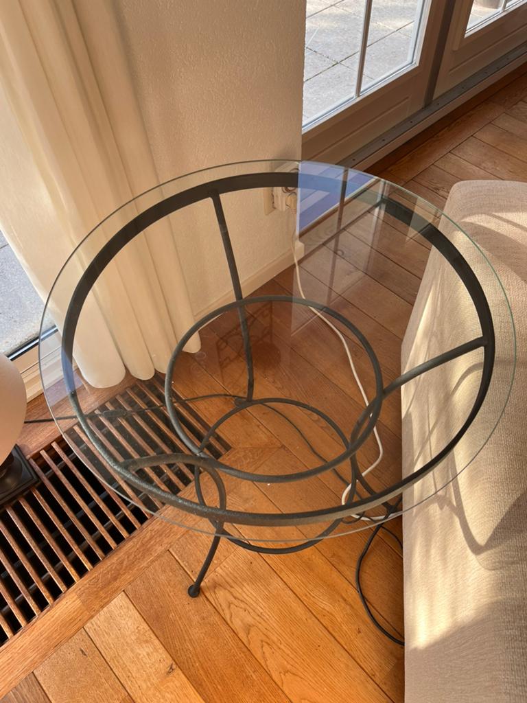 Smeedijzeren tafel, Ophalen of Verzenden, Zo goed als nieuw, 75 cm of meer, 60 cm of meer