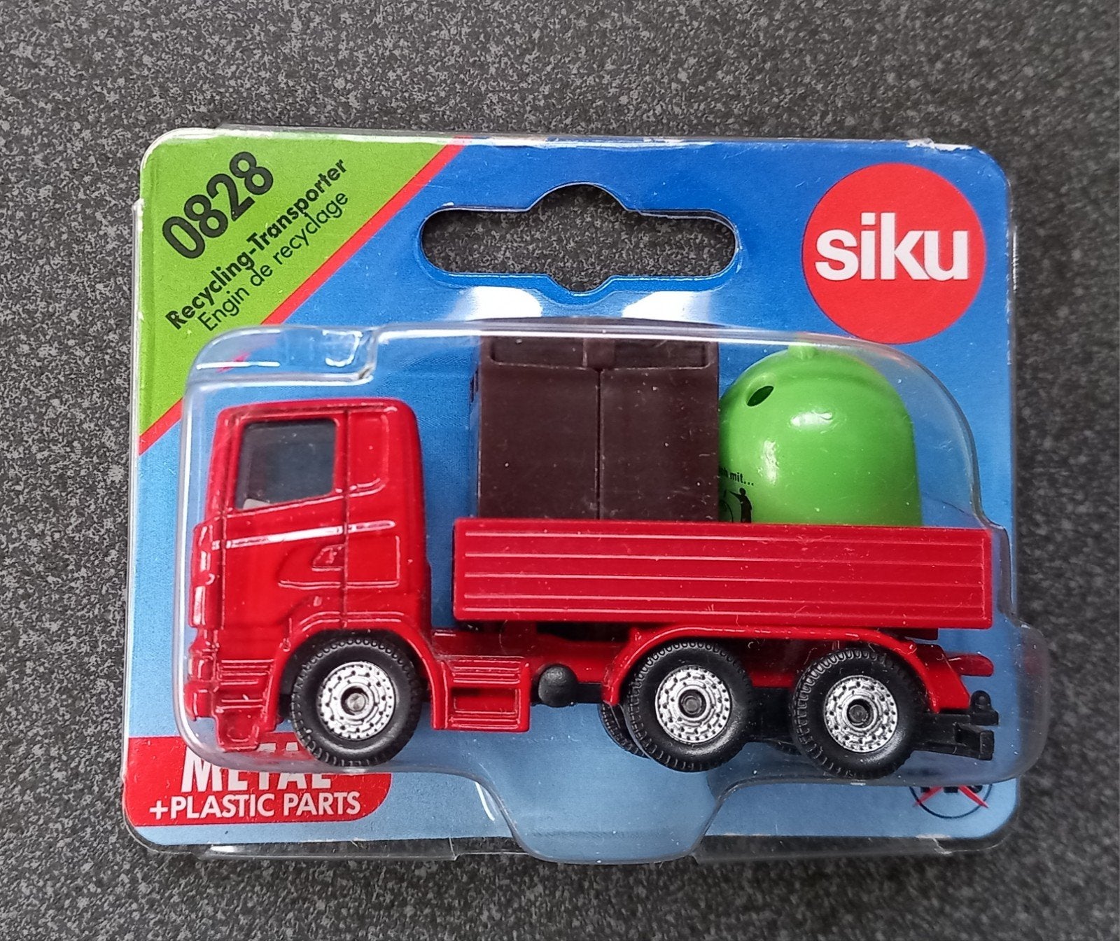 Siku 0828 Recycling-Transporter met containers, Ophalen, Zo goed als nieuw