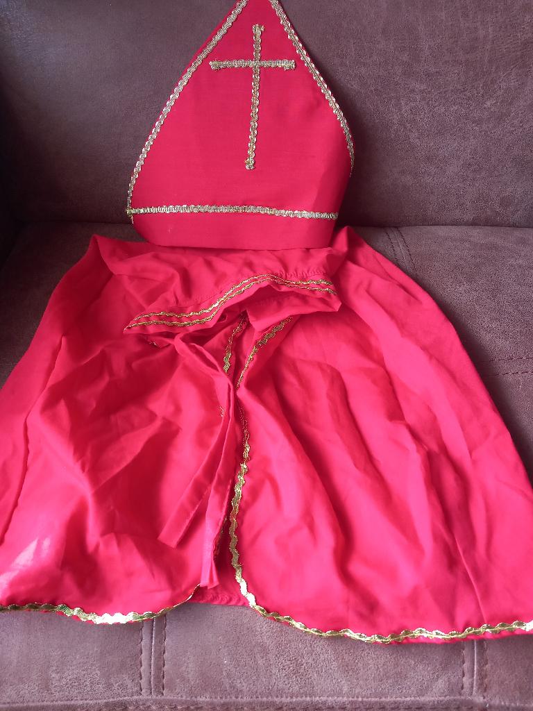 Mijter en cape van Sinterklaas!, Diversen, Sinterklaas, Ophalen of Verzenden, Zo goed als nieuw