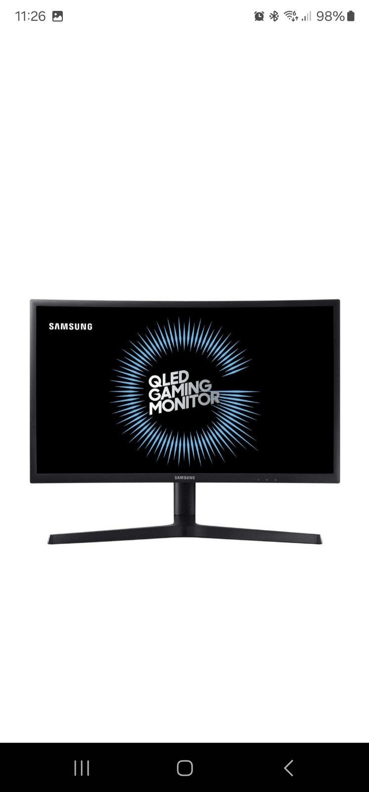 Samsung Curved QLED CFG73 Gaming Monitor 27 inch, Gebruikt, 101 t/m 150 Hz, Curved, VA