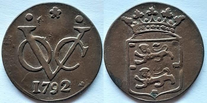 VOC Duit West Friesland 1792, Postzegels en Munten, Munten | Nederland, Verzenden, Vóór koninkrijk, Overige waardes