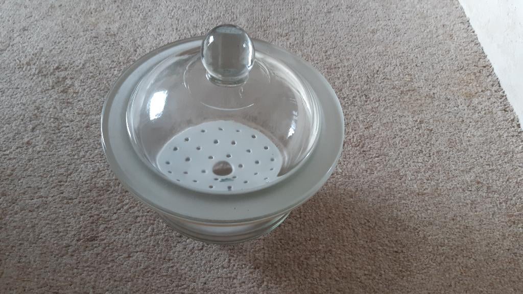 Laboratorium Exsiccator compleet, plaat doorsnee 14 cm, Ophalen of Verzenden