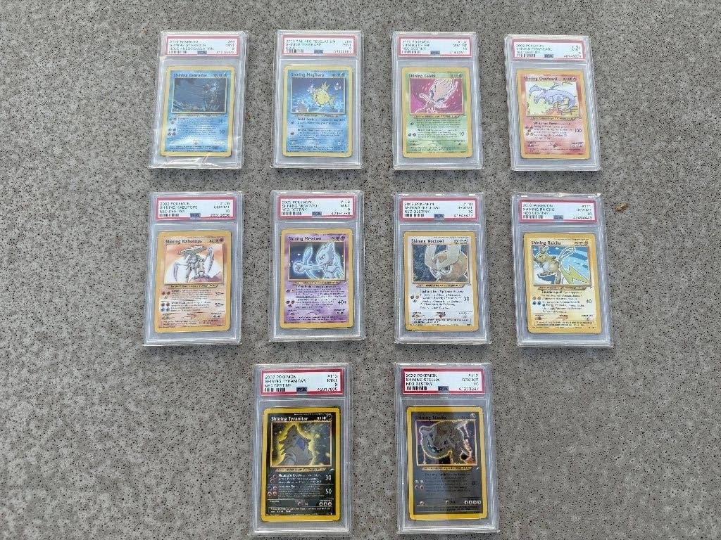 Pokémon COMPLETE Vintage Neo Shining Set PSA 9/10, Ophalen, Zo goed als nieuw, Meerdere kaarten