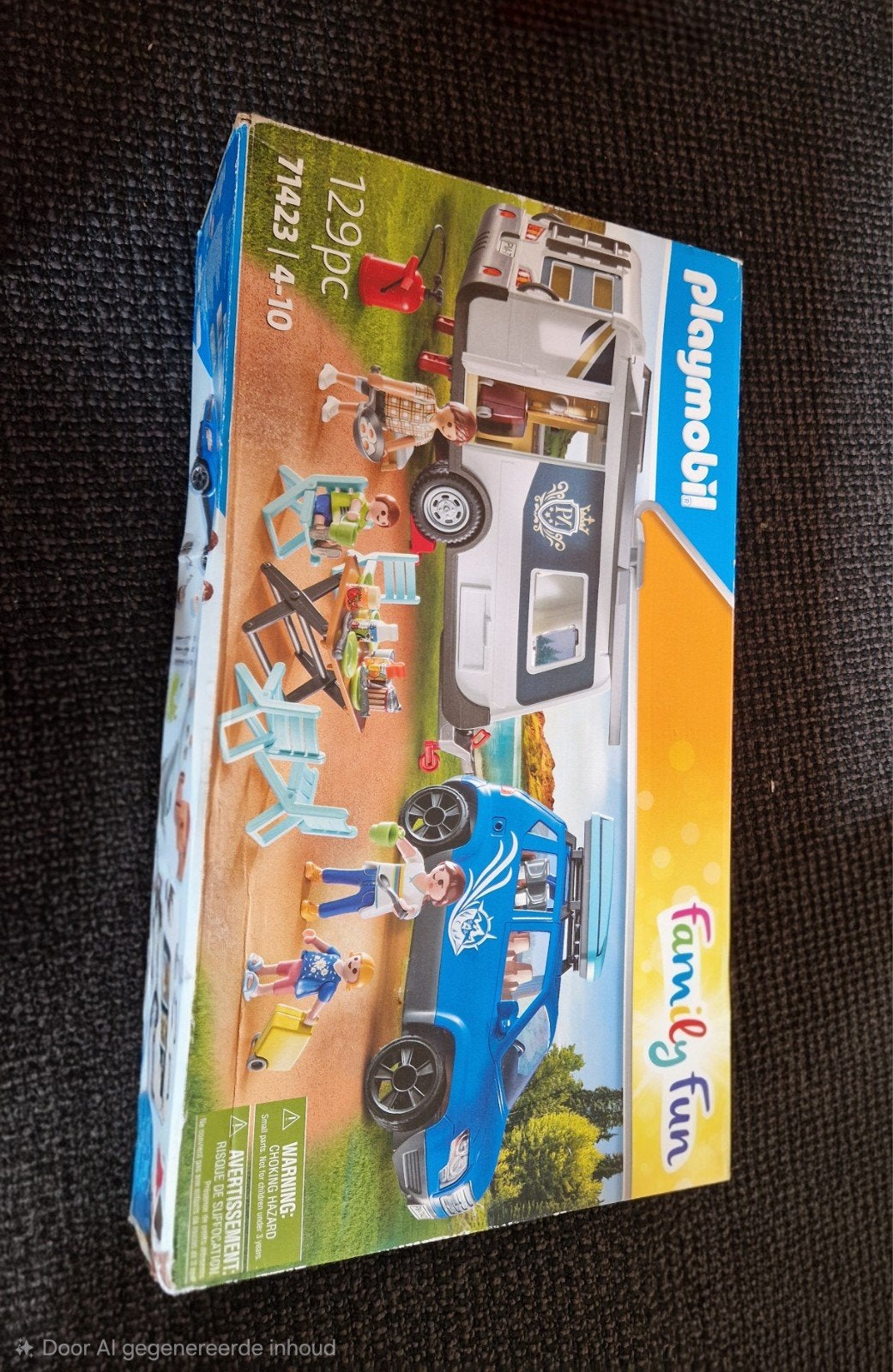 Playmobil Family Fun Camper met auto (71423), Kinderen en Baby's, Speelgoed | Playmobil, Complete set, Zo goed als nieuw, Family fun