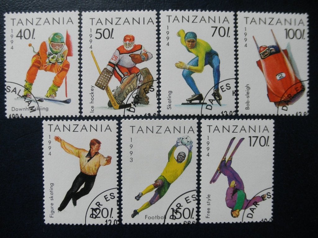 Postzegels Olympische Spelen Tanzania 1994 - cw 5,00., Ophalen of Verzenden, Gestempeld, Sport