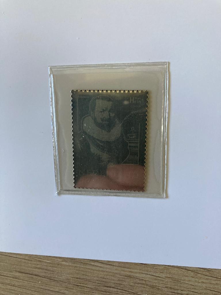 Postzegel zilver Piet Hein, Postzegels en Munten, Ophalen of Verzenden