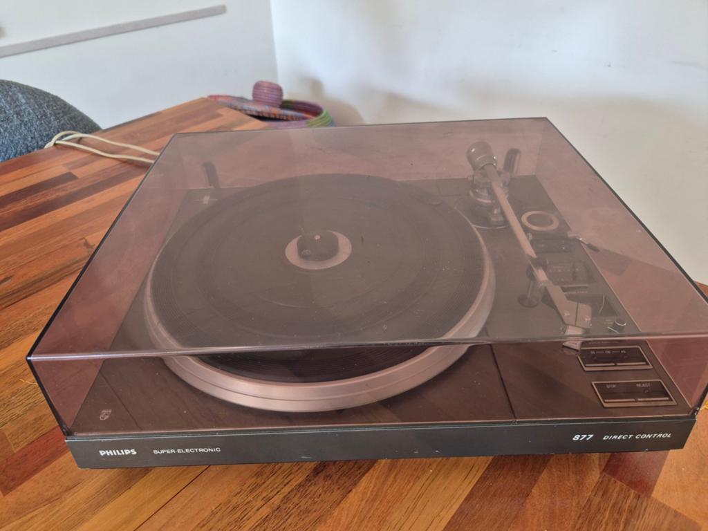 Philips 877 Direct Control Platenspeler, Philips, Gebruikt, Pitch-regelaar, Ophalen of Verzenden