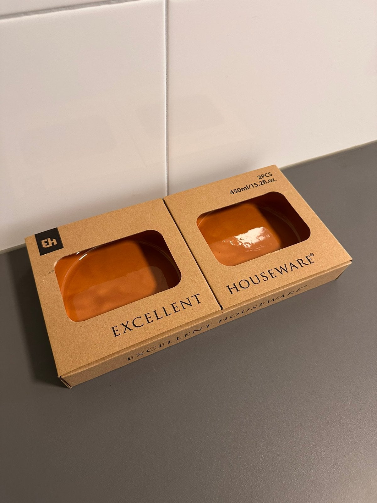 2 Excellent Houseware terracotta tapas schaaltjes 450ml, Nieuw, Ophalen of Verzenden, Schaal of Schalen, Overige stijlen