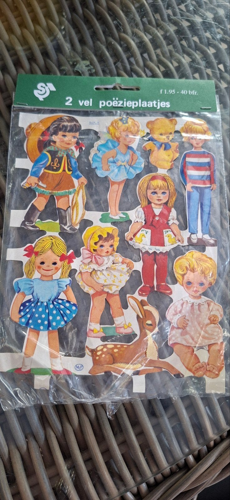 Vintage Poëzieplaatjes -  1 vel ongebruikt, Ophalen of Verzenden