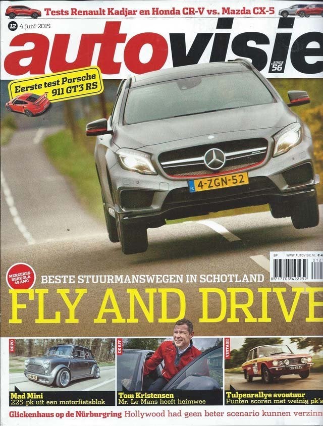 Autovisie 12 2015 : Porsche 911 GT3 RS - Mercedes GLA45 AMG, Boeken, Ophalen of Verzenden, Gelezen, Algemeen
