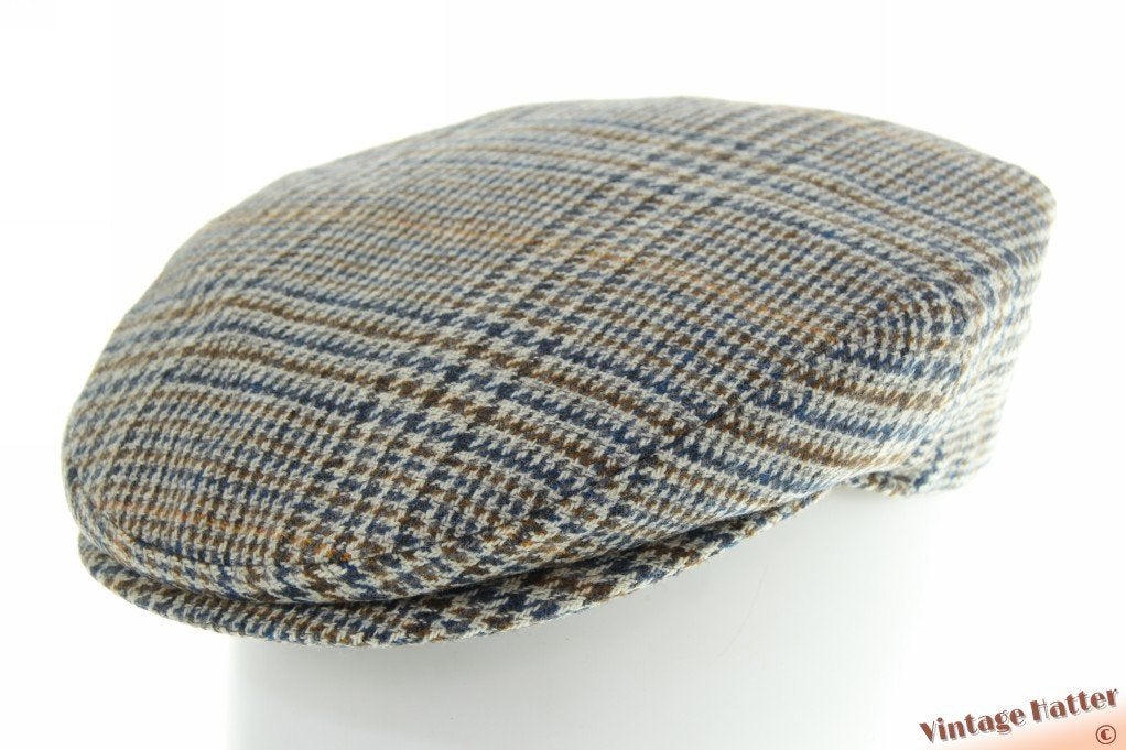 Vintage Platte pet Doria's Princeps blauw bruin wolmix 56, Doria's Princeps, Ophalen of Verzenden, Gedragen, Pet