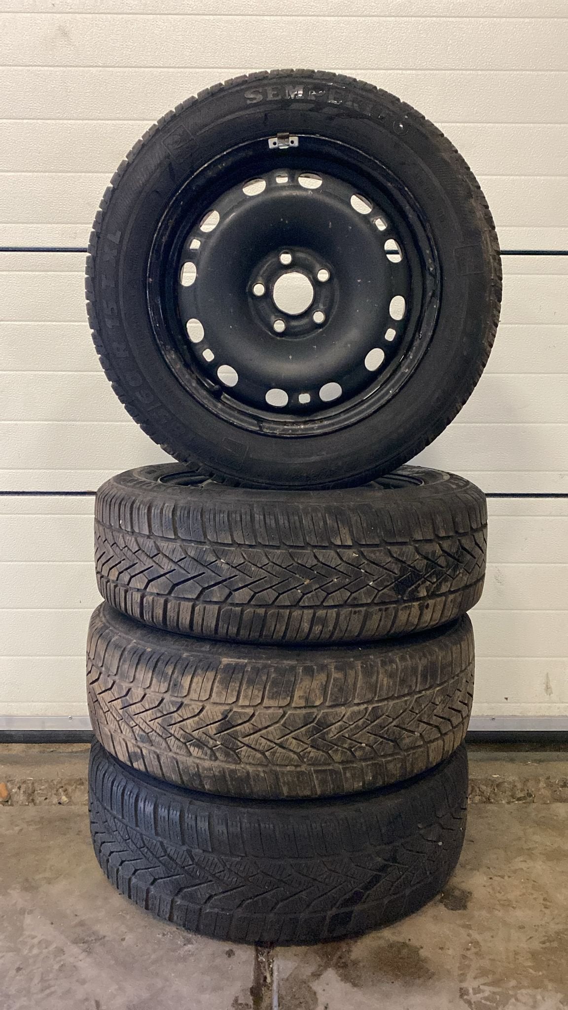 Volkswagen Golf 3 4 Polo Winter Banden Set 185-60-15 5x100, Gebruikt, 15 inch, -, -