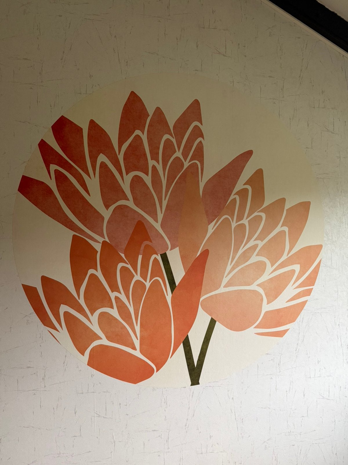 LotusBloem cirkelbehang - 140cm diameter nieuw in doos, Ophalen of Verzenden
