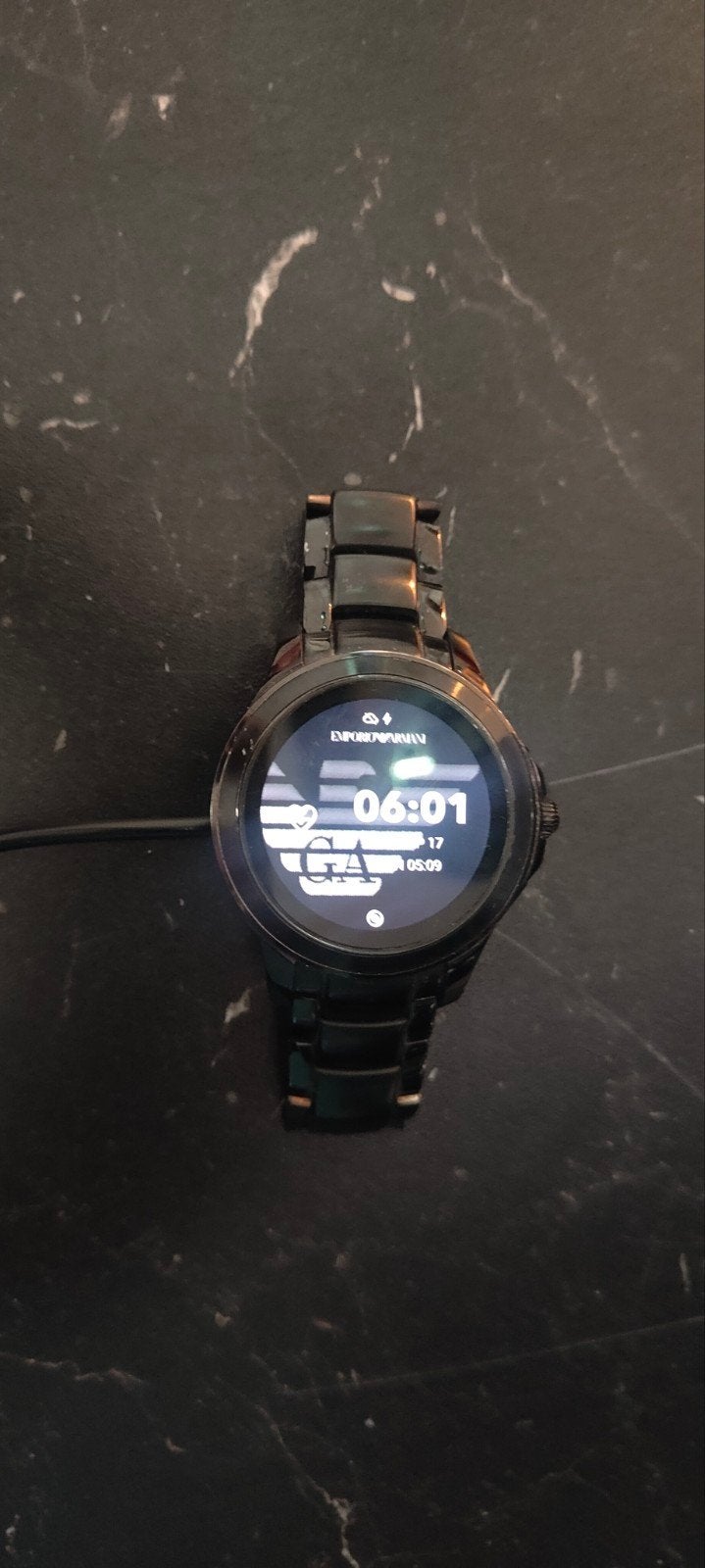 Emporio Armani Smartwatch met nieuwe oplader, Overige merken, Staal, Staal, Polshorloge
