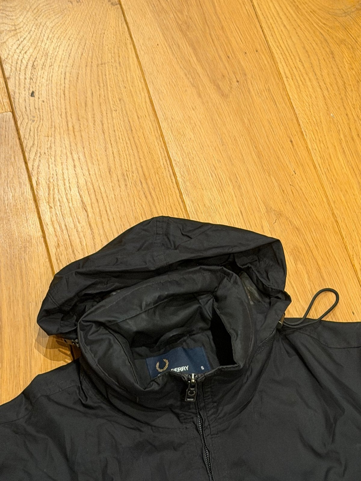 Fred Perry Harrington jas - Zwart - Maat S, Ophalen of Verzenden, Zo goed als nieuw, Maat 46 (S) of kleiner, Zwart