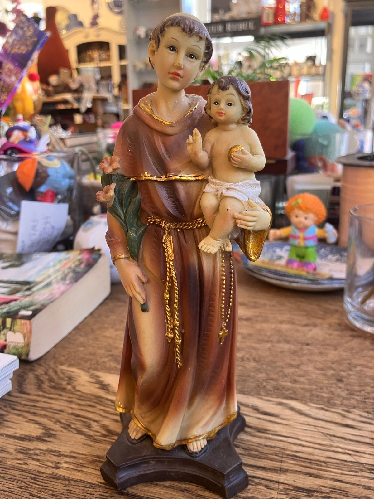 Heilig beeld van Antonius met kindje Jezus, Ophalen of Verzenden