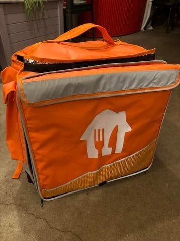 Grote Thuisbezorgd Oranje bezorgtas  - Als nieuw!!, Ophalen, Zo goed als nieuw