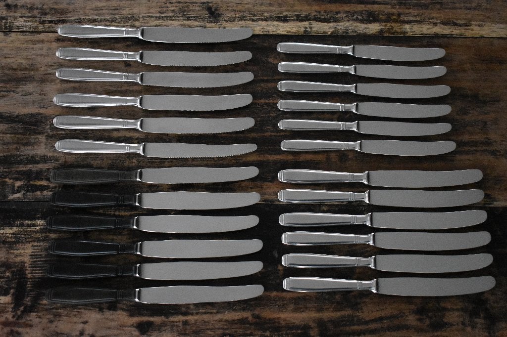 Gero Zilmeta 562 Carre messen sets met zonder kartel, Gebruikt, Gero, Bestekset, Ophalen of Verzenden