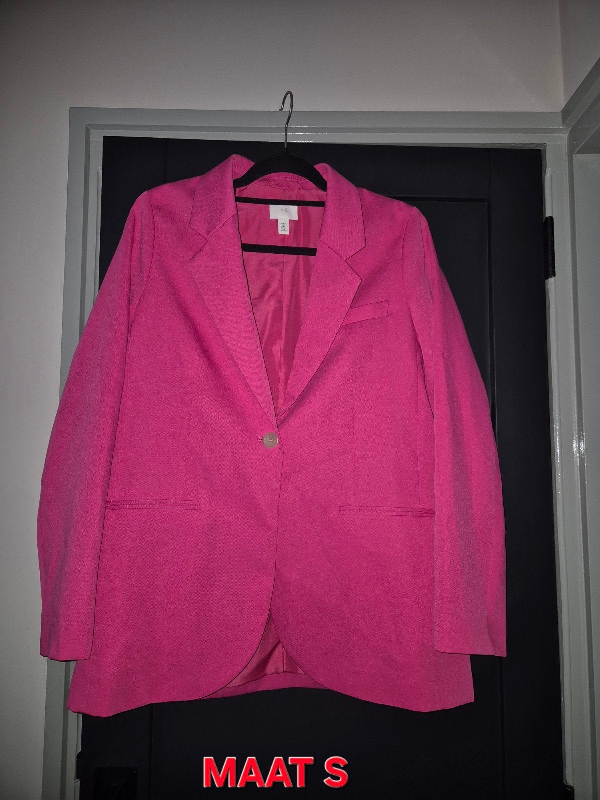 Roze H&M Blazer Maat S, H&M, Ophalen of Verzenden, Zo goed als nieuw, Jasje