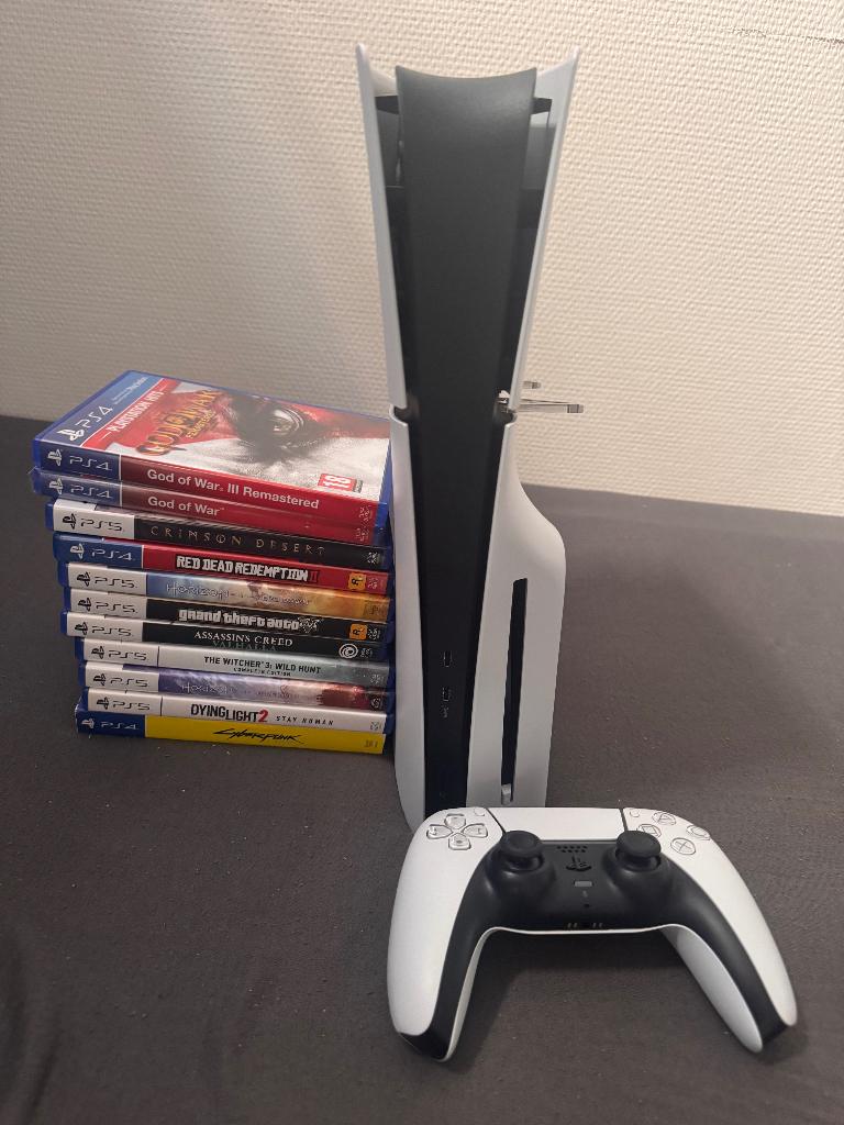 ps5 disc edition + games, Ophalen of Verzenden, Zo goed als nieuw, Playstation 5