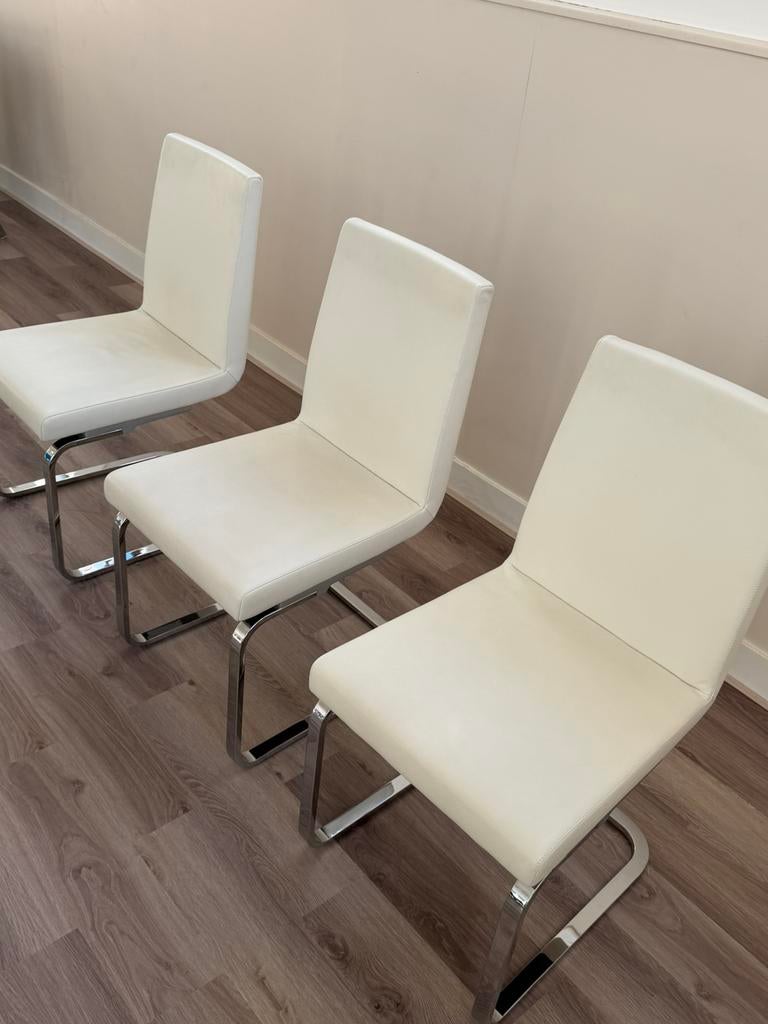 3 Rolf Benz stoelen 622 als NIEUW, Ophalen, Nieuw, Wit, Vijf, Zes of meer stoelen