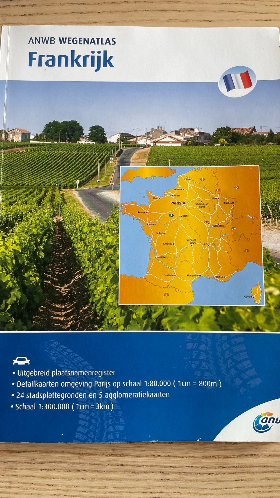 ANWB Wegenatlas Frankrijk - Gedetailleerde Kaarten, Europa, Ophalen of Verzenden, Zo goed als nieuw, Reisgids of -boek