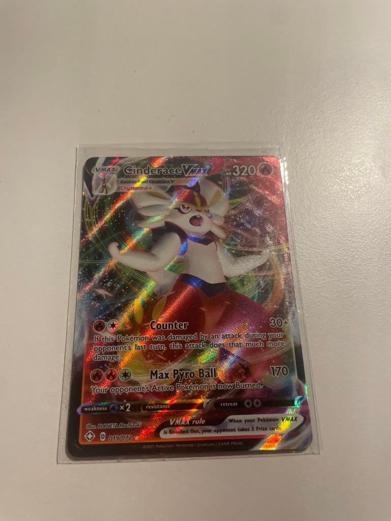 Pokémon Cinderace VMAX kaart, Ophalen of Verzenden, Nieuw, Losse kaart, Foil