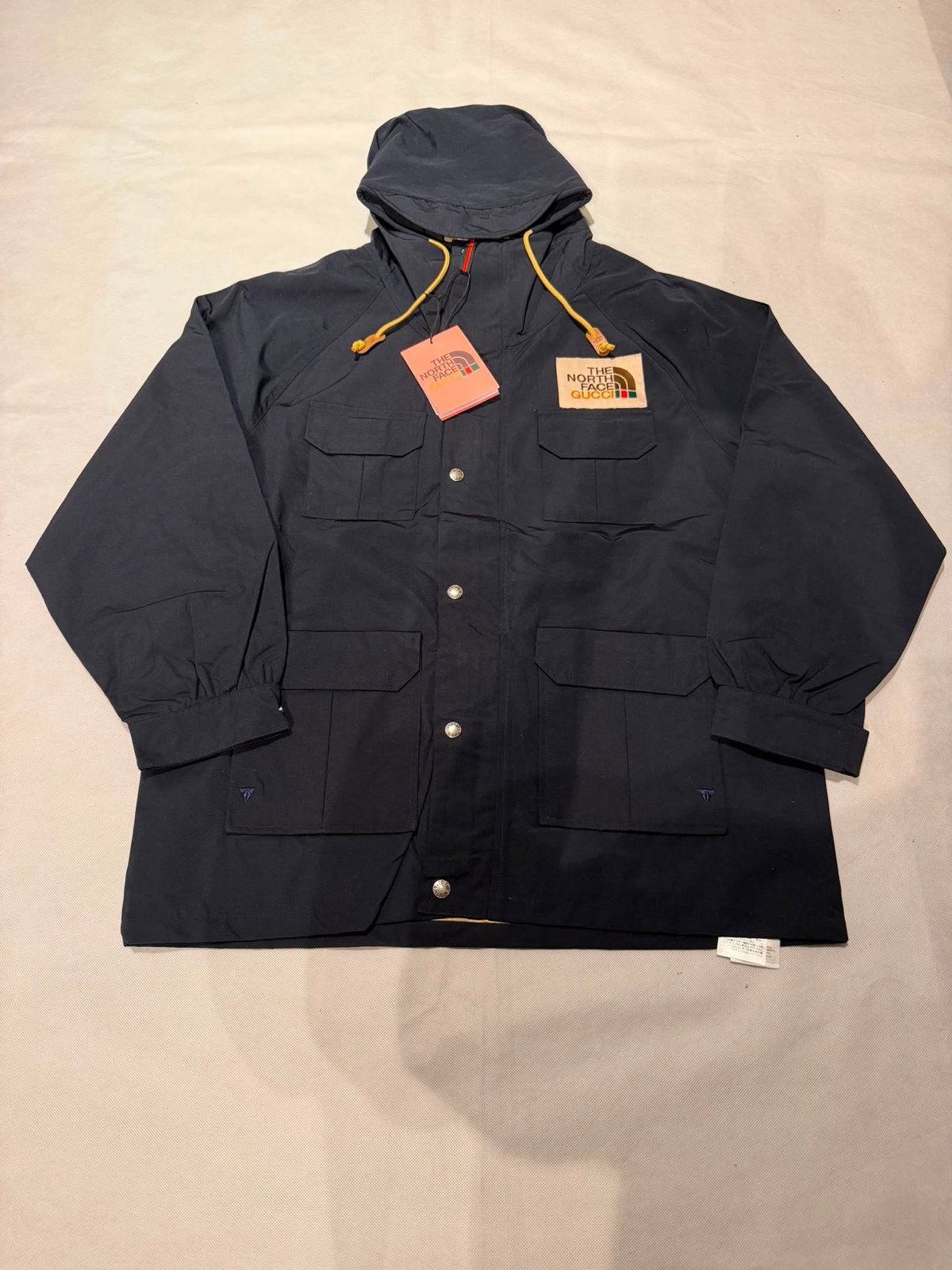 The North Face x Gucci Down Gevulde Jas XL, Kleding | Heren, Ophalen of Verzenden, Nieuw, Maat 48/50 (M), Blauw