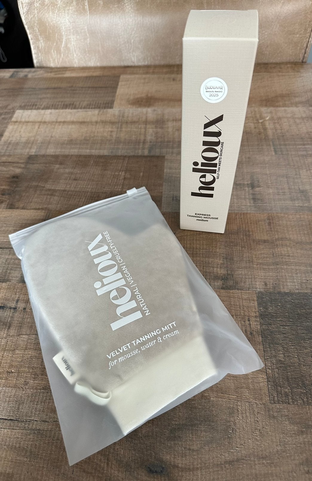 Helioux , tanning mousse incl. handschoen, Ophalen of Verzenden, Nieuw, Overige typen