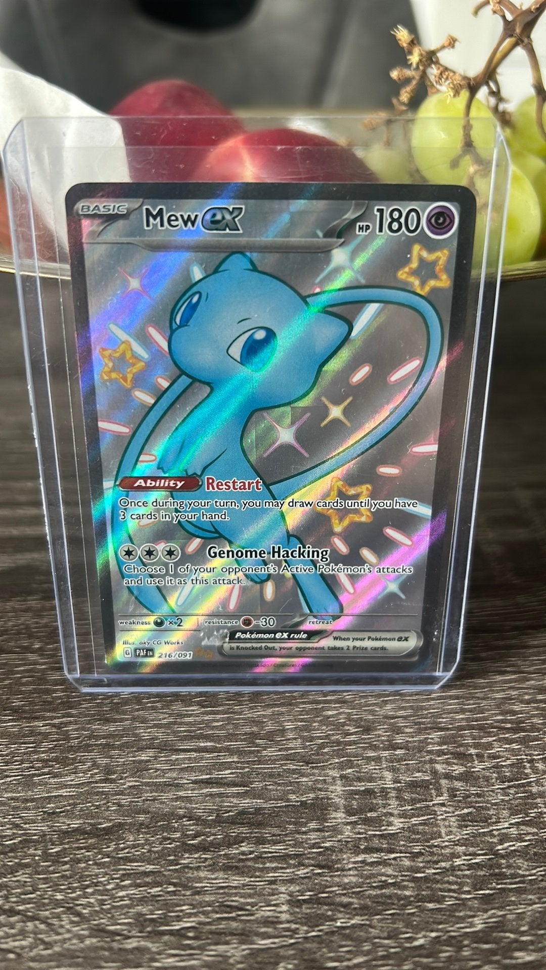 Mew EX 216/091Paldean Fates, Ophalen of Verzenden, Nieuw, Losse kaart, Foil