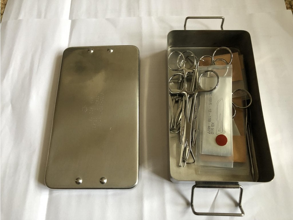 behandelsetje medisch instrumentarium 16 delig in cassette, Niet ingevuld, Niet ingevuld, Niet ingevuld