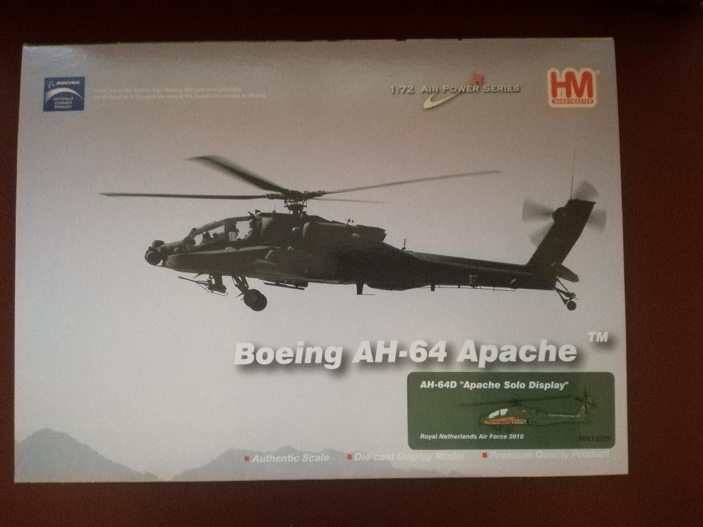 Hobby Master 1/72 HH1209 AH-64D KLu Apache / Longbow, Ophalen of Verzenden, Nieuw, Schaalmodel