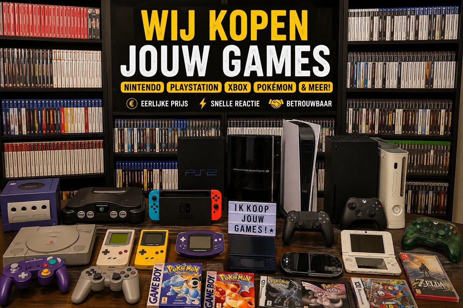 Ik koop games en consoles Nintendo PlayStation Xbox etc., Diverse fabrikanten, Muziek, Gebruikt, 1 speler