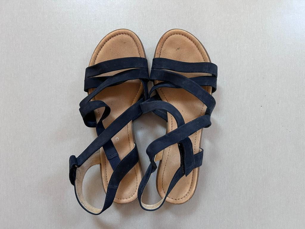 Gabor donkerblauwe sandalen maat 43 G, Blauw, Gabor, Zo goed als nieuw, Sandalen of Muiltjes