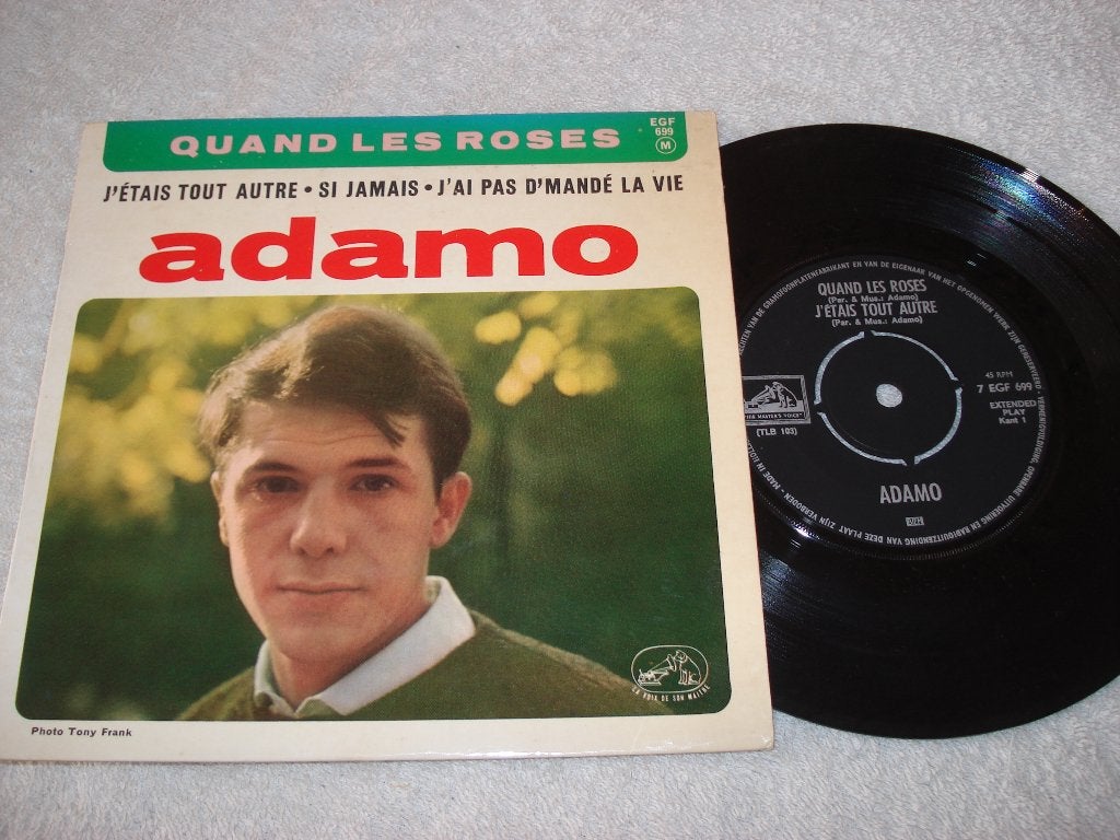 Adamo    EP  Quand Les Roses       Orgineel, Zo goed als nieuw, Pop, EP, Fotohoes