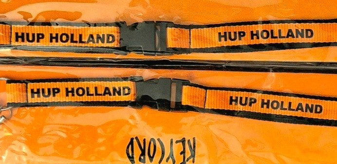 Nieuwe oranje Hup Holland Keycord met metalen sluiting, Ophalen, Nieuw, Sport