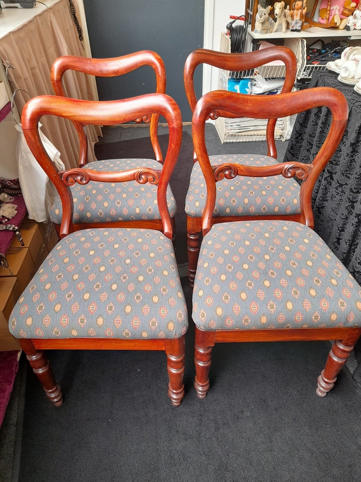 Set 4 mooie biedermeijer stoelen, Ophalen
