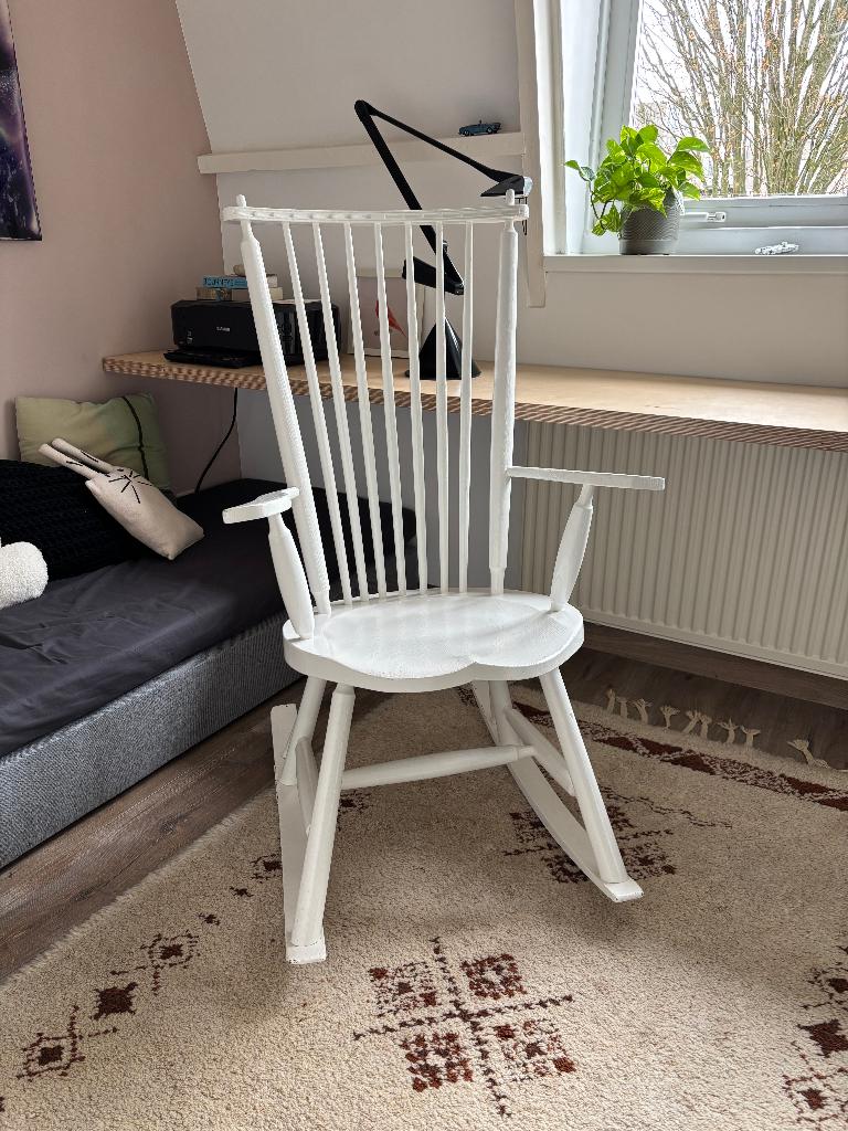Schommelstoel, Ophalen, Gebruikt, Wit, Eén